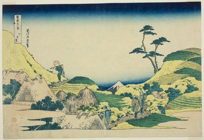 Nåväl Meguro (Shimo Meguro), från serien "Ti rty Mr. x Vie ws Of mount Fuji (Fugaku Usaju Rokukatsu)" av Katsushika Hokusai