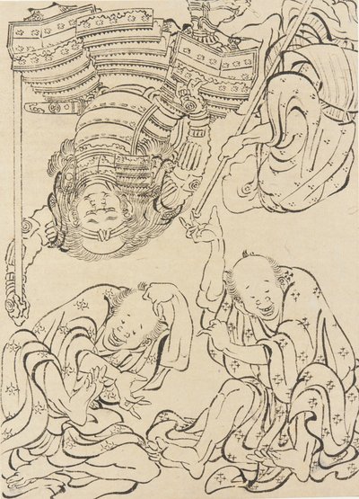 Diverse figurer, sent 1700-tidigt 1800-tal. av Katsushika Hokusai