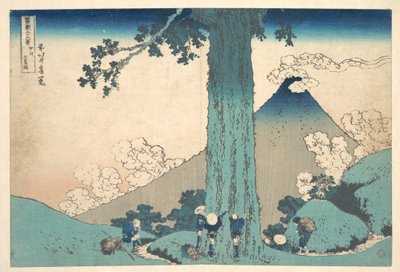 Mishima-passet i provinsen Kai (Kōshū Mishima goe), ur serien ”Trettiosex vyer av berget Fuji” (Fugaku sanjūrokkei) av Katsushika Hokusai