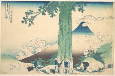Mishima-passet i provinsen Kai (Kōshū Mishima goe), ur serien ”De trettiosex vyerna av berget Fuji” (Fugaku sanjūrokkei) av Katsushika Hokusai