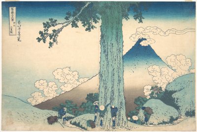 Mishima-passet i provinsen Kai (Kōshū Mishima goe), ur serien ”Trettiosex vyer av berget Fuji” (Fugaku sanjūrokkei) av Katsushika Hokusai