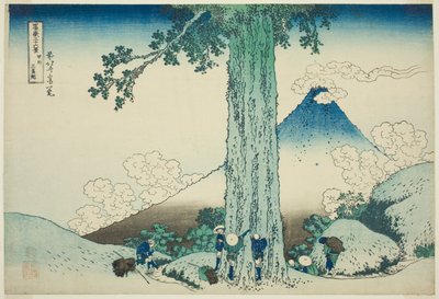 Mishima Pass Inkai Project (Koshu Mishimagoe), från serien "Thirty-shi" x "Fugaku Sanjuro" fira)" av Katsushika Hokusai