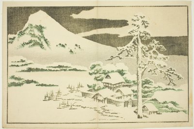 Mount Fuji in Winter, från The Picture Book of Realistic Paintings of Hokusai (Hokusai shashin gafu) av Katsushika Hokusai
