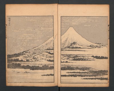 Mount Fuji of the Bamboo Grove, från Hundra vyer över Mount Fuji, 1835. av Katsushika Hokusai
