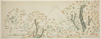 Mount Fuji med körsbärsträd i blom av Katsushika Hokusai