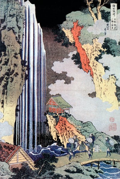 Ono vattenfall längs Kisokaido, c1780-1849 av Katsushika Hokusai