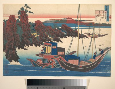 Dikt av Chūnagon Yakamochi (Ōtomo no Yakamochi), ur samlingen ”Hundra dikter förklarade av amman” (Hyakunin isshu uba ga etoki) av Katsushika Hokusai