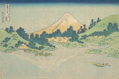 Reflektion i sjön vid Misaka i Kai-provinsen Koshu Misaka Suimen, från serien..., ca. 1830-3 av Katsushika Hokusai