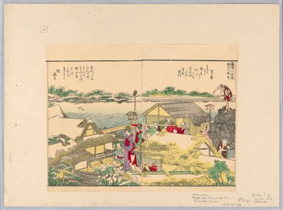 En scen vid floden Sumida av Katsushika Hokusai