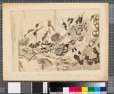 Scener från kriget mellan Japan och Korea, slutet av 1700-talet och första hälften av 1800-talet (tusch och tvätt på papper) av Katsushika Hokusai