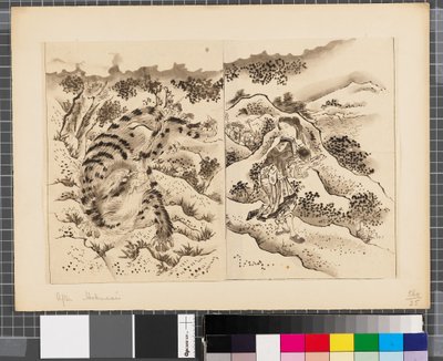Scener från kriget mellan Japan och Korea, slutet av 1700-talet - första hälften av 1800-talet (tusch och lavering på papper) av Katsushika Hokusai