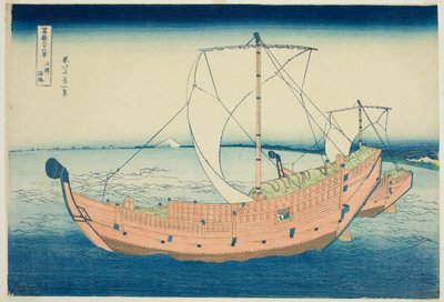 Sea Lane utanför Kazusa-provinsen (Kazusa no kairo), från serien "Thirty-Six Views of Mount Fuji (Fugaku sanjurokkei)" av Katsushika Hokusai