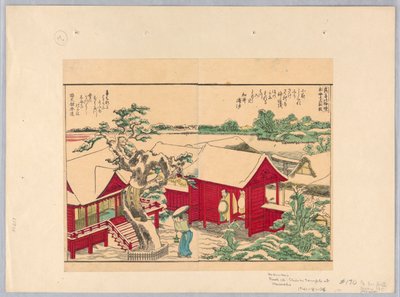 Shinto-templet i Masashi av Katsushika Hokusai