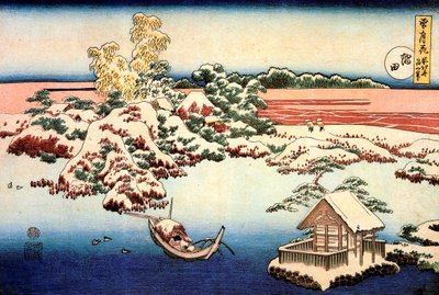 Snölandskap vid Sumidafloden, c1832. av Katsushika Hokusai