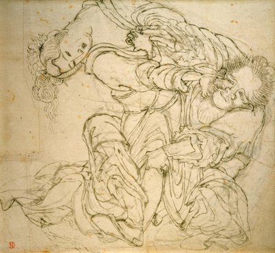 Soko bråkar med sin fru av Katsushika Hokusai