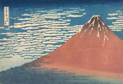 South Wind, Clear Sky Gaifu kaisei, även känd som Red Fuji, från serien Thirt..., ca. 1830-32. av Katsushika Hokusai