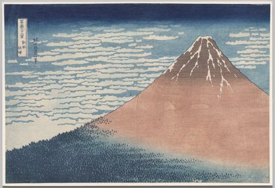 South Wind, Clear Sky, från serien Thirty-six Views of Mount Fuji av Katsushika Hokusai