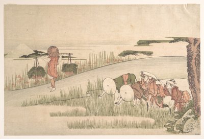 Våren på risfälten av Katsushika Hokusai