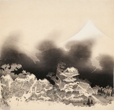 Storm i bergen av Katsushika Hokusai