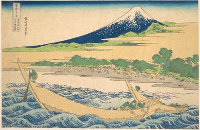 Tago-bukten nära Ejiri längs Tōkaidō (Tōkaidō Ejiri Tago no ura ryaku zu), ur serien ”De trettiosex vyerna av berget Fuji” (Fugaku sanjūrokkei) av Katsushika Hokusai