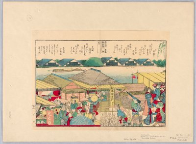 Tehus vid Sumida-floden av Katsushika Hokusai