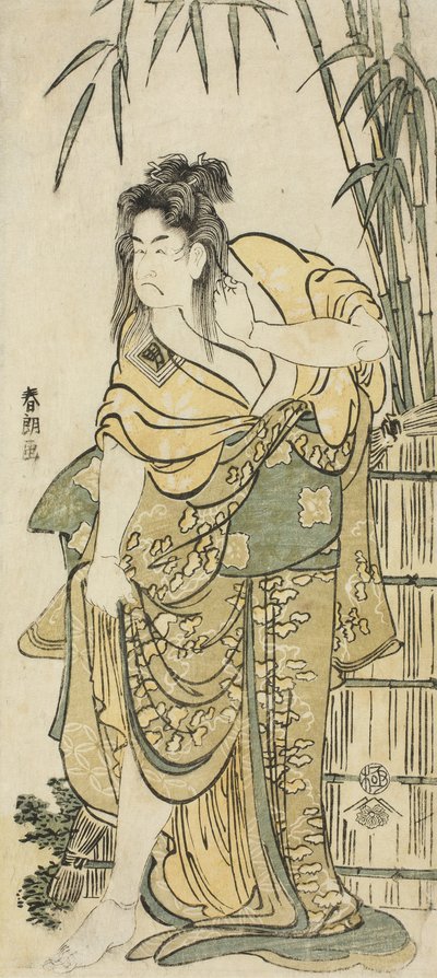 Skådespelaren Ichikawa Komazo as a Woman with Disheveled Hair, ca 1791 av Katsushika Hokusai
