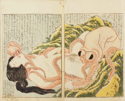 Fiskarens frus dröm av Katsushika Hokusai