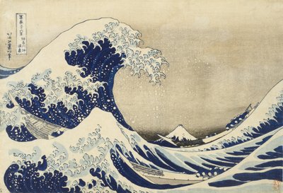 Den stora vågen utanför Kanagawa, ca 1830 (träblockstryck) av Katsushika Hokusai