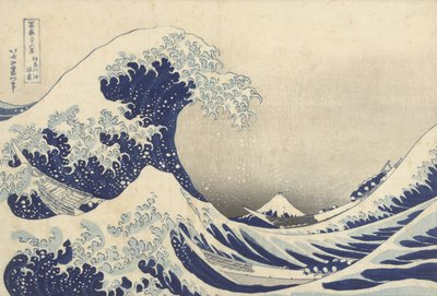 Den stora vågen utanför Kanagawa, ca 1830 (träblockstryck) av Katsushika Hokusai