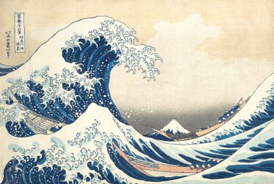 Den stora vågen utanför Kanagawa, ca 1830 (träblockstryck) av Katsushika Hokusai
