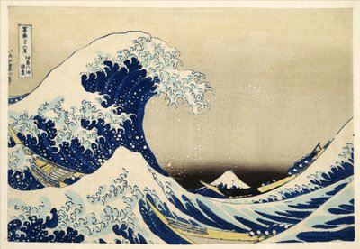 Den stora vågen utanför Kanagawa från från serien 36 Views of Mount Fuji; 1831 (handfärgat trätryck) av Katsushika Hokusai