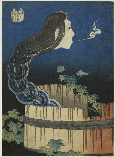 The Mansion of the Plates (Sara yashiki), från serien "One Hundred Ghost Tales (Hyaku monogatari)" av Katsushika Hokusai
