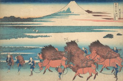 The New Fields at Ono i Suruga-provinsen Sunshu Ono shinden, från serien Thir..., ca. 1830-32. av Katsushika Hokusai