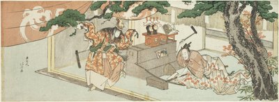 Svärdsmeden Munechika och Enari gud av Katsushika Hokusai