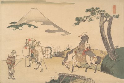 Toppen av berget Fuji, ca. 1800. av Katsushika Hokusai