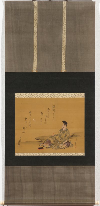 Den gudomlige poeten Kakinomoto no Hitomaro av Katsushika Hokusai