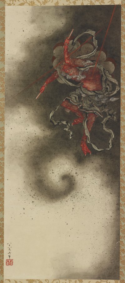 Åskgud, Edo-perioden av Katsushika Hokusai