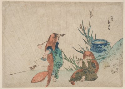 Två Shōjō av Katsushika Hokusai