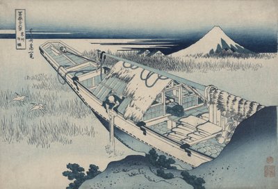 Ushibori i Hitachi-provinsen, från serien Thirty-six Views of Mount Fuji av Katsushika Hokusai