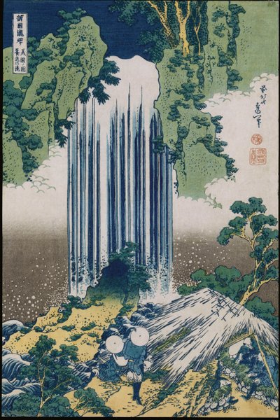 Yoro Waterfall, Mino Province", från serien "A Journey to the Waterfalls of all the Provinces" av Katsushika Hokusai
