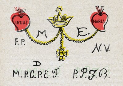 Tätowierte Herzen von Jesus und Maria von 