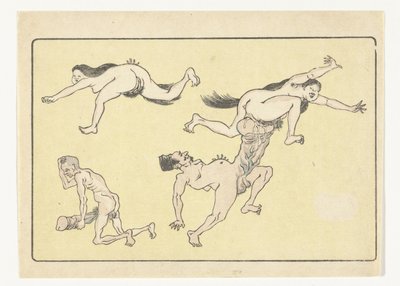 Kopulerar man och kvinna The Big Tail (serietitel) av Kawanabe Kyosai