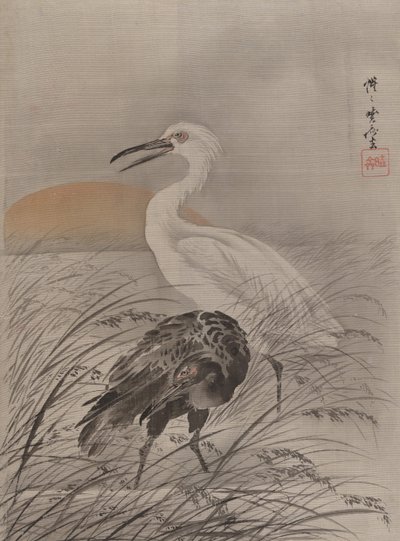 Tranor i Marsh, ca. 1887. av Kawanabe Kyosai
