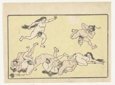 Orgie The Big Tail (serietitel) av Kawanabe Kyosai