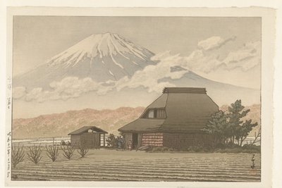 Fuji Wana f till t rp Narusawa Narusawa no Fuji av Kawase Hasui