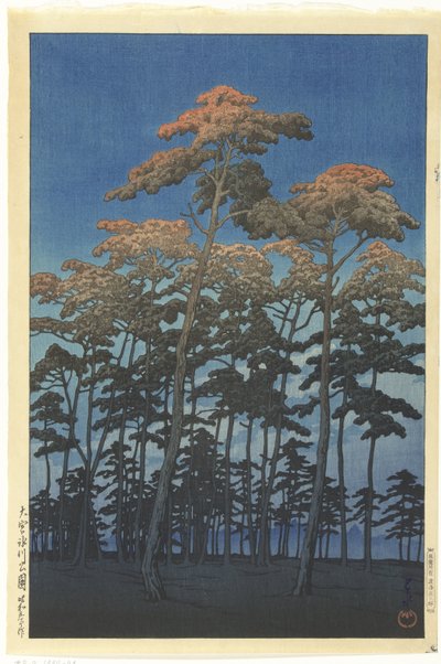 Hikawa Park-medlem Omiya av Kawase Hasui