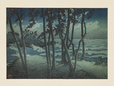 Hinomisaki, Izumo, ur serien ”Resesouvenirer, tredje serien” av Kawase Hasui