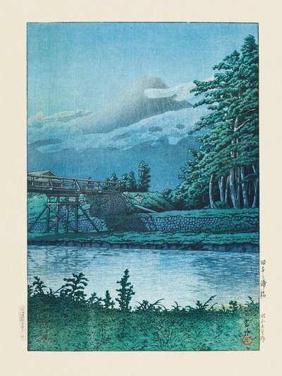 Tago No Ura Hashi (Tagonoura-bron) (1930) av Kawase Hasui