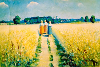 Tre kvinnor på väg, efter 1927 av Kazimir Severinovich Malevich
