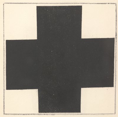 Svart kors från "Suprematism: 34 teckningar" av Kazimir Severinovich Malevich